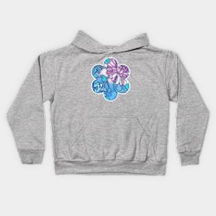 flowers in blue Kids Hoodie